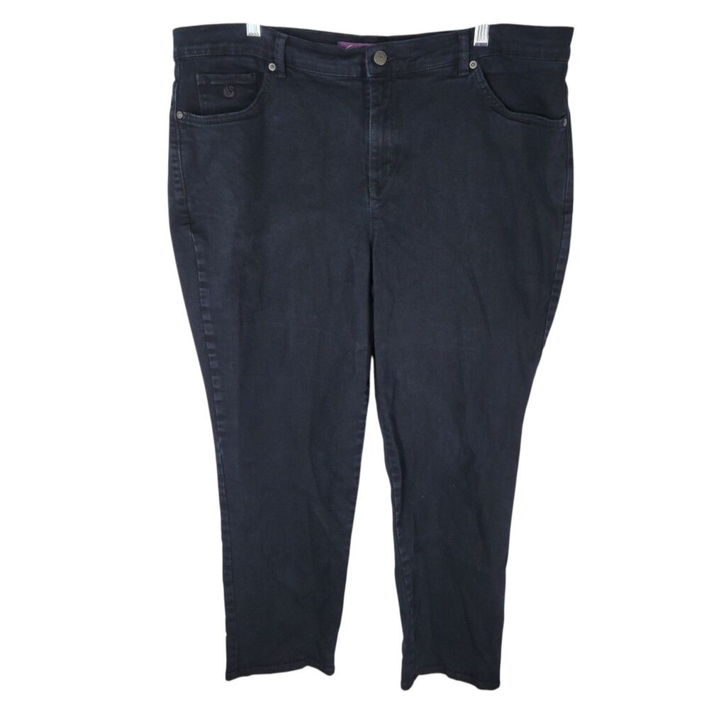 Gloria Vanderbilt Womens Size 18W Black Solid Curvy Slim Fit Jeans